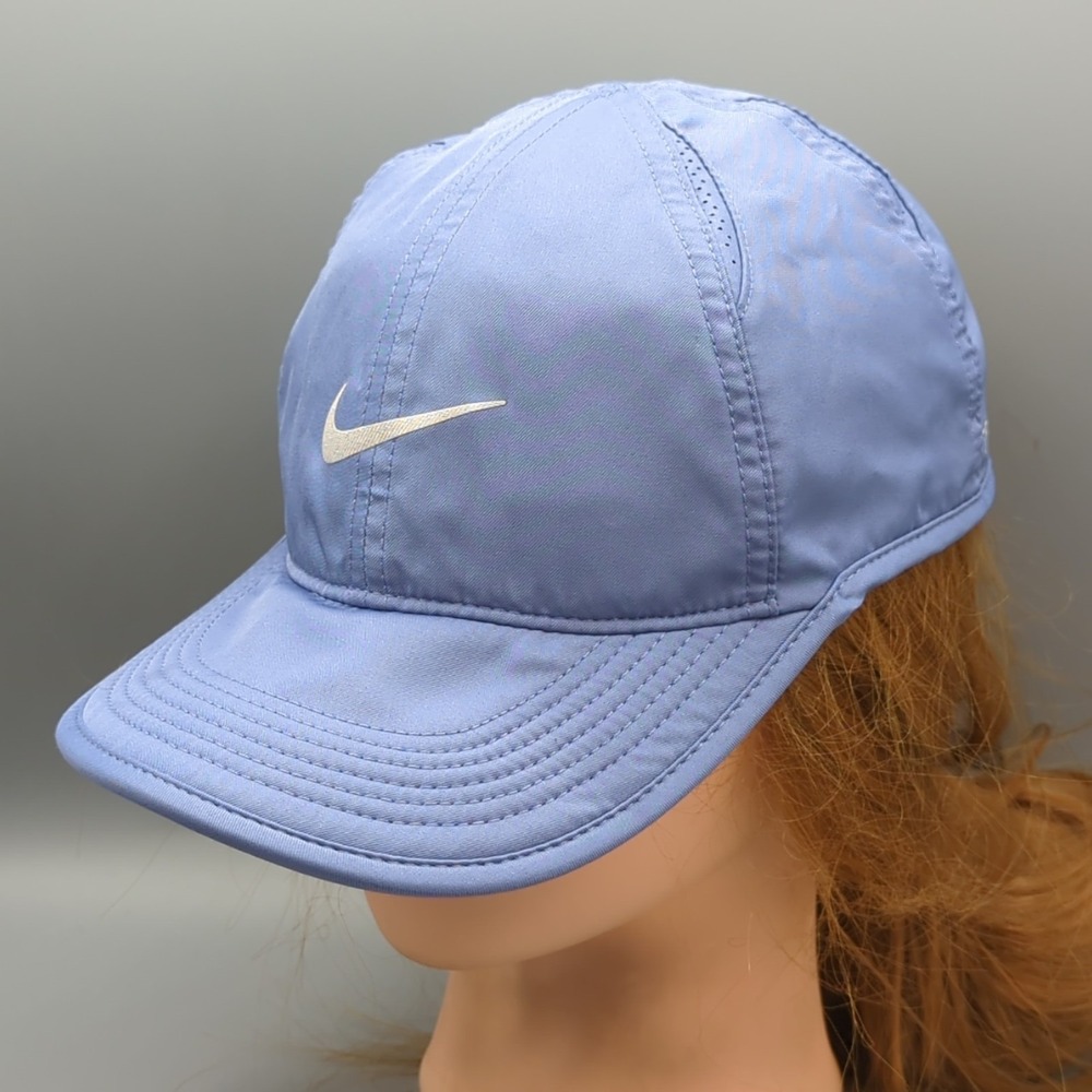 Nike Dri-Fit Hat Featherlight Running Purple Adjustable Golf Running Tennis OSFM
